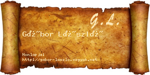 Gábor László névjegykártya