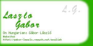 laszlo gabor business card