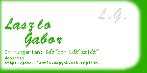 laszlo gabor business card